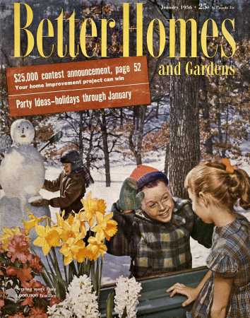 Better Homes & Gardens January 1956 Magazine Cover