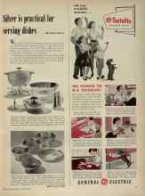 Better Homes & Gardens January 1956 Magazine Article: Silver is practical for serving dishes