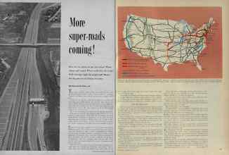 Better Homes & Gardens January 1956 Magazine Article: More super-roads coming!