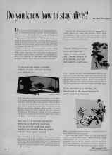 Better Homes & Gardens February 1956 Magazine Article: Do you know how to stay alive?