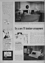 Better Homes & Gardens February 1956 Magazine Article: Try a new TV furniture arrangement