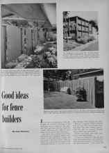 Better Homes & Gardens February 1956 Magazine Article: Good ideas for fence builders