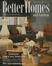 Better Homes & Gardens February 1956 Magazine Cover