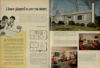Better Homes & Gardens February 1956 Magazine Article: A house planned to save you money