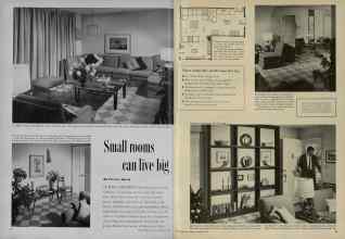 Better Homes & Gardens February 1956 Magazine Article: Small rooms can live big