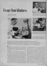 Better Homes & Gardens March 1956 Magazine Article: Escape from blindness