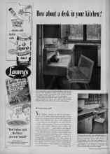 Better Homes & Gardens March 1956 Magazine Article: How about a desk in four kitchen?