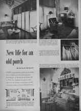 Better Homes & Gardens March 1956 Magazine Article: New life for an old porch