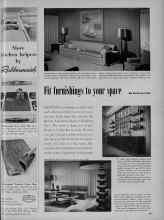 Better Homes & Gardens March 1956 Magazine Article: Fit furnishings to your space