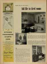 Better Homes & Gardens March 1956 Magazine Article: Bright ideas for older homes Add life to tired rooms
