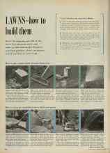 Better Homes & Gardens March 1956 Magazine Article: LAWNS-how to build them