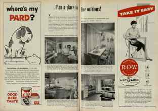 Better Homes & Gardens March 1956 Magazine Article: Plan a place to live outdoors!