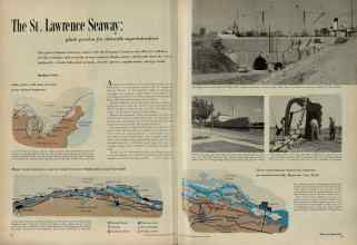 Better Homes & Gardens March 1956 Magazine Article: The St. Lawrence Seaway: plush perches for sidewalk superintendents