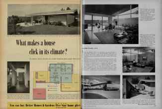 Better Homes & Gardens March 1956 Magazine Article: What makes a house click in its climate?