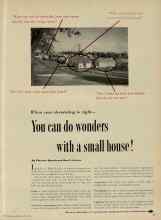 Better Homes & Gardens April 1956 Magazine Article: When your decorating is right-- You can do wonders with a small house!
