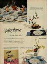 Better Homes & Gardens April 1956 Magazine Article: Spring flowers for your Easter table