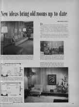 Better Homes & Gardens April 1956 Magazine Article: New ideas bring old rooms up to date