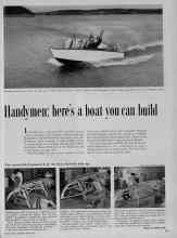 Better Homes & Gardens April 1956 Magazine Article: Handymen: here's a boat you can build