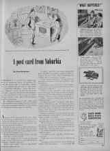 Better Homes & Gardens April 1956 Magazine Article: A post card from Suburbia