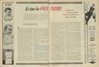 Better Homes & Gardens April 1956 Magazine Article: It's time for FOUR FAITHS