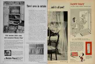 Better Homes & Gardens April 1956 Magazine Article: There's news in curtains ... and it's all good!
