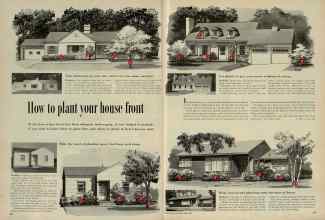 Better Homes & Gardens April 1956 Magazine Article: How to plant your house front