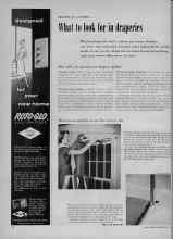 Better Homes & Gardens May 1956 Magazine Article: What to look for in draperies