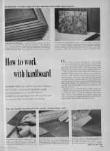 Better Homes & Gardens May 1956 Magazine Article: How to work with hardboard