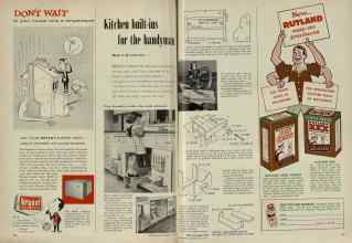 Better Homes & Gardens May 1956 Magazine Article: Kitchen built-ins for the handyman