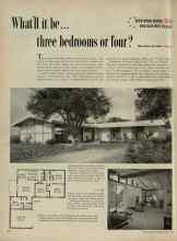 Better Homes & Gardens June 1956 Magazine Article: What'll it be three bedrooms or four?