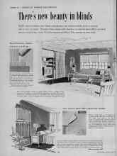 Better Homes & Gardens June 1956 Magazine Article: There's new beauty in blinds Drawings: Dick Larson