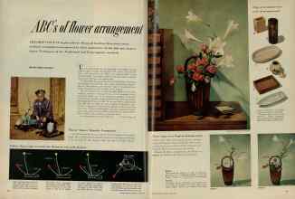 Better Homes & Gardens June 1956 Magazine Article: ABC's of flower arrangement