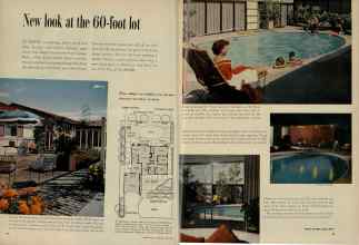 Better Homes & Gardens June 1956 Magazine Article: New look at the 60-foot lot