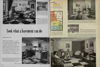 Better Homes & Gardens June 1956 Magazine Article: Look what a basement can do