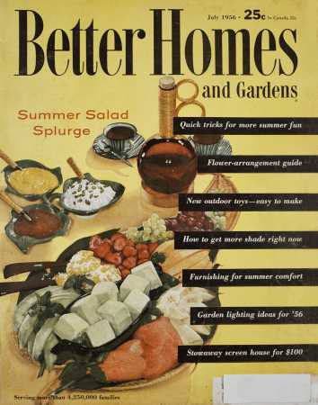 Better Homes & Gardens July 1956 Magazine Cover