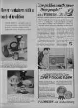 Better Homes & Gardens July 1956 Magazine Article: Flower containers with a touch of tradition