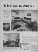 Better Homes & Gardens July 1956 Magazine Article: The dining room's now a family room