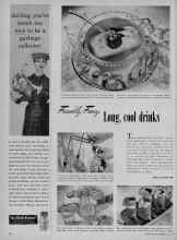 Better Homes & Gardens July 1956 Magazine Article: Frankly Fancy Long, cool drinks