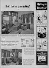 Better Homes & Gardens July 1956 Magazine Article: How's this for space-making?