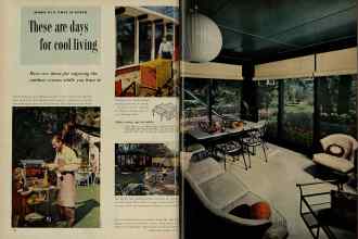 Better Homes & Gardens July 1956 Magazine Article: These are days for cool living