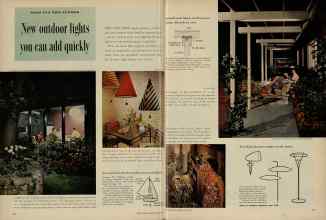 Better Homes & Gardens July 1956 Magazine Article: New outdoor lights you can add quickly
