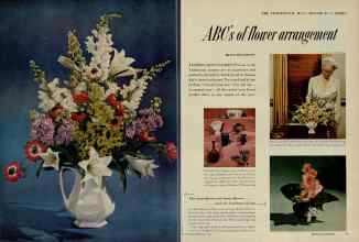 Better Homes & Gardens July 1956 Magazine Article: ABC's of flower arrangement