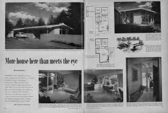 Better Homes & Gardens July 1956 Magazine Article: More house here than meets the eye