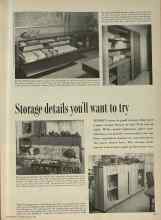 Better Homes & Gardens August 1956 Magazine Article: Storage details you'll want to try