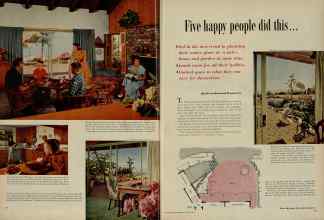 Better Homes & Gardens August 1956 Magazine Article: Five happy people did this...