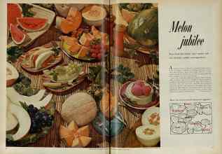 Better Homes & Gardens August 1956 Magazine Article: Melon jubilee