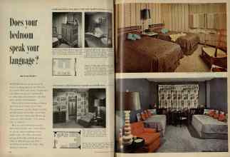 Better Homes & Gardens August 1956 Magazine Article: Does your bedroom speak your language?