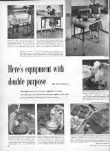 Better Homes & Gardens September 1956 Magazine Article: Here's equipment with double purpose