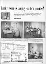 Better Homes & Gardens September 1956 Magazine Article: Family room to laundry--in two minutes!