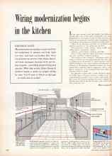 Better Homes & Gardens September 1956 Magazine Article: Wiring modernization begins in the kitchen